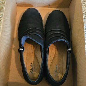Clarks Womens Camzin Pace Black Ankle Boots Size 10 New